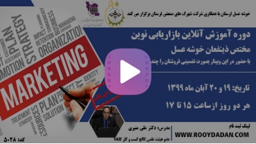 ویدئو وبینار بازاریابی نوین مختص فروشندگان عسل